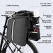 ROCKBROS Waterproof Carbon Leather Bike Rack Trunk Bag - Rear Seat Cargo Pannier Handbag - Buy Online on SooperMarket.com