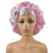 Dainty Collection Silk Satin Hair Bonnet | Reversible & Adjustable | Night Cap in Pink/Silver - Buy Online on SooperMarket.com