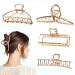 4.7 Inch Large Gold Metal Hair Clips for Women 4PCS Big Hair Claw Clips Non-Slip Strong Jaw Clips for Thick and Thin Hair Cute Butterfly Hair Clip Fashion Hair Accessories for Women & Girls