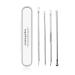 Blackhead Remover Comedone Squeezer Set Blackhead Remover Pore Cleanser Facial Cleansing Pimples Acne Whiteheads Blackhead Remover Kit with Box of 4