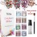 Yitla 8 Color Face Glitter Set for Festivals & Parties - Cosmetic Glitter for Body, Cheeks & Hair with Fix Gel & Brush - Buy Online on SooperMarket.com