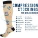 Haskirky High Elasticity Compression Socks - 2 Pair, Cartoon Raccoons Design for Leisure and Travel, Relieve Fatigue, Daily Wear and Running | Adult Universal Size - Buy Online on SooperMarket.com