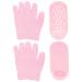 COOLHIYA 1 Set Moisturizing Gloves & Socks spa Gloves Men Essential Oils Hand lotions Men Lotion Hydrating Lotion Mittens for Men Pink Lotion Socks Polyester and Gel Dry Hands Man