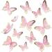 Blumomon 30 Pcs 3D Butterfly Cake Topper Decor - Pink Gold Edge Cupcake Picks for Weddings Baby Showers & Birthdays - Buy Online on SooperMarket.com