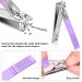 10pcs Professional Stainless Steel Manicure Pedicure Set for Travel - Violet - Buy Online on SooperMarket.com
