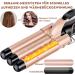 Bestope 5-in-1 Wave Iron Set - Ceramic Curling Rods with Adjustable Temperature Fast Warming Gloves & Clips - Perfect for Large Curls - Elegant Rose Gold - Buy Online on SooperMarket.com