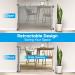 HEELALBABY Retractable Baby Gate - 35 Tall, Extends to 65 Wide, Grey Mesh Safety Dog Gate for Stairs & Doorways - Buy Online on SooperMarket.com