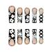 SIXDIAN Black Nude Glitter Diamond Heart Square Press on Nails - Extra Long Coffin Acrylic False Nails for Women and Girls - Buy Online on SooperMarket.com