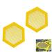 Colorful Bee Watering Station Bee Waterer and Butterfly Water Stations Floating Bee Island Use for Bee Cups for Garden Bee Water Catcher Cups for Thirsty Pollinators(Color:2pcs Yellow)