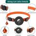 Reflective Airtag Cat Collar with Bell | Waterproof Holder Case for Apple Airtag | Breakaway Safety Buckle | Orange - Ideal for Cat or Kitten - Buy Online on SooperMarket.com