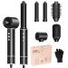 Airstyler Hairstyler 5 in 1 hairstyler with 110 000 RPM hairdryer 20m/s air flow hair dryer 320 millions Lonic hair styler set curling rod smoothing brush 340g slightly quiet drying black