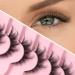 Fake Eyelashes 1 Pack/7 Pairs Fluffy Mink Lashes 3D Natural Look Wispy Eye Lashes Faulse Eyelashes Extension for Eye Makup Mink Lashes Lash Extension False Eyelashes Wispy Eye Lashes - Buy Online on SooperMarket.com