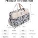 SONARIN Large Capacity Waterproof Baby Changing Tote Bag - Multi-Function Satchel Messenger Bag with Shoulder Strap & Changing Mat, Black & White Petals - Buy Online on SooperMarket.com