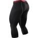 NELEUS Men's Dry Fit Compression Pants Workout Running Leggings 3X-Large Capris: Black(grey Stripe) 3 Pack - Buy Online on SooperMarket.com