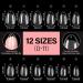 360PCS AILLSA Short Almond Nail Tips - Half Matte Soft Gel False Nails for DIY Press On Extensions - Clear Acrylic Gelly Tips - Valentine's Day Gift - 12 Sizes - Buy Online on SooperMarket.com