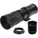 High-Power 420-1600mm f/8.3 HD Manual Telephoto Zoom Lens for Canon EOS 80D, EOS 90D, Rebel T3, T3i, T5, T5i, T6i, T6s, T7, T7I, T8I, SL3, EOS 70D, EOS 5D, EOS5D IV, EOS 6D II, EOS 7D II SLR Cameras