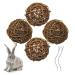 4 pieces of nature willow ball toys guinea pig toys bird cubes rabbits accessories small animal toys ball for rabbits guinea pig chinchillas budgie bird (10cm)