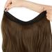 OMGREAT Ombre Halo Hair Extensions 18 Inch Wavy Curly Synthetic Hair - Light Chestnut Brown - Buy Online on SooperMarket.com