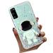 Tivenfezk Nadoli for Samsung Galaxy A02S astronaut Hidden Stand Shell cartoon glittering stands soft silicone bling transparent protective cover samsung galaxy a02s green