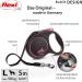 Flexi Retractable Leash - Black/Pink Design | Size L - Multi Size Options | Ideal for Small Dogs - International Shipping Available - Buy Online on SooperMarket.com