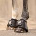 Sunride hoof bells (2 Set) - for horses - made of real leather and neoprene - to protect against bale kicks (L (COB - Full) black) L (COB - Full) black