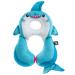 BenBat Travel Neck Pillow for Kids Toddler Comfortable Headrest Sleep Support for Car Flights & Road Trips. Child Size 1-4 Years (Blue-Shark)
