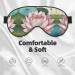 SSIMOO Lotus Flower Namaste Eye Mask - Breathable Soft Sleep Patch for Travel & Relaxation - Black - Buy Online on SooperMarket.com