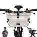Larkson handlebar pocket bike beige - Lasse - 2 in 1 bicycle bag and shoulder bag - bike packing bag for handlebars with reflection - water -repellent sand gray