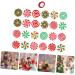 OFFSCH 24 Sheets Christmas Candy Decorations Christmas Tree Pendants Christmas Hanging Candies Manual Label - Buy Online on SooperMarket.com