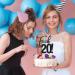 VIKY 20th Birthday Cake Topper | Glittery Tortendeko for Young Girls | Black 20th Birthday Party Decoration - Buy Online on SooperMarket.com