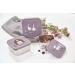 L SSIG Snack Box Set of 3 - Stainless Steel Tiny Farmer Lilac | Eco-Friendly & Durable Lunch Containers - Buy Online on SooperMarket.com