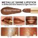 Oulac Metallic Gloss Lipstick - Brown Glitter Long-Lasting 3D Shine Vegan & Cruelty-Free Hawaii Summer Coconut Gold (4.3g) - Buy Online on SooperMarket.com
