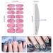 Kalolary 12-Piece Color Gradient Marble Nail Polish Stickers - Self-Adhesive Full Nail Wraps with Nail File | Trendy Monochrome Designs for Effortless Nail Art - Buy Online on SooperMarket.com