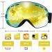 VGOOAR OTG Ski Goggles - Borderless Design Anti-Fog Coating UV400 Protection for Men & Women - Premium Gold Snow Glasses - Buy Online on SooperMarket.com