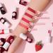 4 Colors Lip Tint Stain Set - Long Lasting Korean Lip & Cheek Tint - Waterproof Mini Liquid Lipstick with Plumping Gloss - Vivid Apple, Watermelon & Strawberry Shades - Buy Online on SooperMarket.com