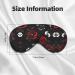 SSIMOO Black White Red Roses Eye Mask | Breathable Sleep Patch for Women | Ideal for Travel & Relaxation - Buy Online on SooperMarket.com