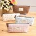 Linen Pencil Case & Cosmetic Bag in Pink - Stylish Durable and Perfect for International Shipping - Buy Online on SooperMarket.com
