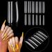 504Pcs Clear Nail Tips for Acrylic Nails Professional, XXL / XXXL Extra Long Tapered Square Acrylic Nail Tips, Full Cover Fake Nails False Nails, Nail Extension for Manicure Salon Home DIY Nail Art 504Pcs XXXL Square Bag