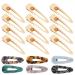 Gukasxi 30pcs Gold Alligator Hair Clips Barrettes Metal Hollow Hair Clip for Silicone Mold Making Pearl Acrylic Resin Hair Pin Hairbow Hairpins Accessories DIY Crafts (Gold Water Drop Hair Clips)