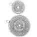 2 Packs Stainless Steel Scrubber 4" and 6" Chainmail Scrubber for Cast Iron Pans Round Reusable Cast Iron Cleaner for Oven Wok Cleaning Cast Iron Scrubber - Buy Online on SooperMarket.com