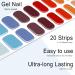 Foyute Semi Cured Gel Nail Strips 20 Pcs Soft Self-Adhesive Gel Nail Polish Wraps Sticker for Salon-Quality Manicure Set Long Lasting Easy to Apply & Remove Nail File & Wooden Stick (Colorful) - Buy Online on SooperMarket.com