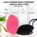 HieerBus Silicone Body Scrubber Flat Shower Brush Gentle Exfoliating and Massage Long Bristles Lathers Well and More Hygienic Than Traditional Loofah 1 Pack (Black) 3rd-black - Buy Online on SooperMarket.com