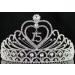 Janefashions Sweet 15 Quinceanera Tiara Crown - Clear White Austrian Rhinestone Princess Headpiece T1756 - Buy Online on SooperMarket.com