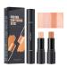 Yeweian 2 Colors Face Concealer Contour Stick  Double Head Highlight Stick  2 in 1 3D Contour Repair Highlight Pen  Face Cosmetics Sticks  Face Body Makeup Shading Foundation Cream Pen (02Lotus+Light Brown) 2 Colors Con...