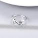 2 Pcs Dainty Puppy Dog Paw and Cat Tail Open Rings Set - Adjustable Animal Claw Love Heart Jewelry in Gold, Silver, and Rosegold Plating - Buy Online on SooperMarket.com