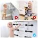 Echocube 8-Piece Child Cabinet Locks - Adjustable Baby Drawer Locks with 3M Glue - No Drilling Safety Locks for Cupboards & Refrigerators - Black FB046 - Buy Online on SooperMarket.com