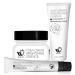 WBM Skin Care Essentials to Clean Treat and Hydrate with Daily Oil Free Facial Cleanser (4.2 fl oz) Rapid Recovery Eye Gel (2.5 fl oz) Moisturizes with Hydration Night Cream- (1.7 oz)