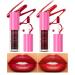 Lip Tint Stain Set 2 Colors Lip Tint Korean Stain Set Tinta Para Labios Waterproof Long Lasting Plumping Lip & Cheek Tint Moisturizing Non-sticky Easy Apply Water Lipstick