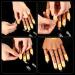 300-Piece Clear False Nail Tips Set for DIY Manicure Training | Removable Fake Nails Display for Practice and Training - Buy Online on SooperMarket.com
