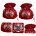 HOMSFOU 2pcs Candy Bag Packaging Bag Wedding Candy Bags Candy Bags for Wedding Decorative Candy Pouches Drawstring Candy Bags Gift Bags Wedding Decor Portable Candy Pouch Festival Supply Red 15x12cm - Buy Online on SooperMarket.com